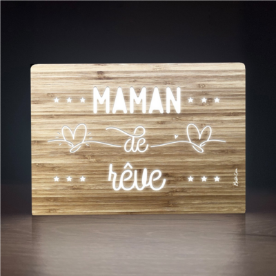 Little light box bois - Maman de rêve