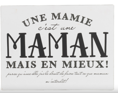 Plaque métal "Mamie" J-LINE