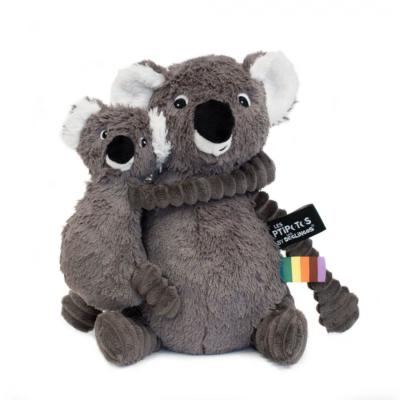 Peluche Ptipotos le koala gris maman/bébé
