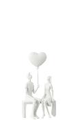 Statuette blanche - Couple d'amoureux série CUPIDON