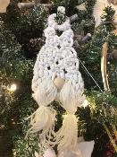 Suspension gnome blanc pour sapin de Noël