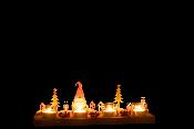 Photophore Noël en bois pour 4 bougies