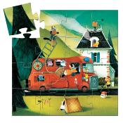 Puzzle silhouette 16p DJECO - Le camion de pompier
