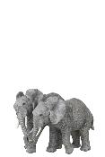 Statuette couple d'éléphants JLINE