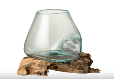 Vase aquarium branche et verre JLINE